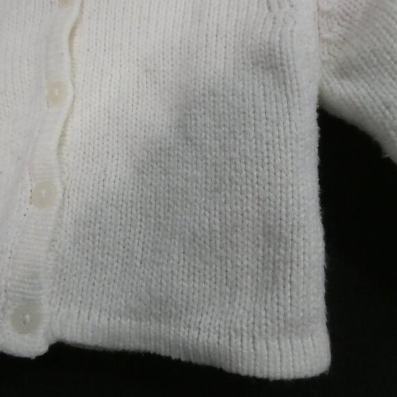 Y2K - OLD NAVY - 3-6 months | Button-Up Knit Cardigan | Faux Fur Collar - Picture 8 of 13